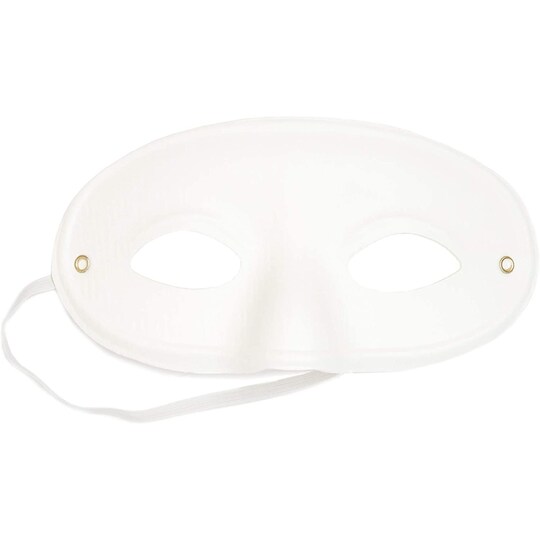 Bright Creations 12 Pack Blank Bulk Mardi Gras Masks for Decorating, Oval Half Eye Masquerade Mask Costume for Parties, Paper Mache Mardi Gras Home Decor, White (7.25 x 4 inches)
